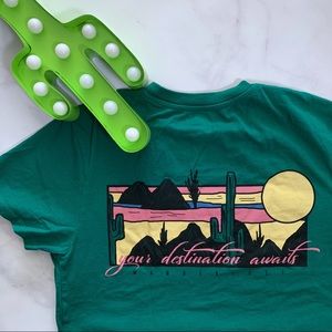 Topshop Petite Wanderlust Cactus Tee